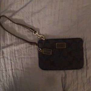 Navy coach wristlet